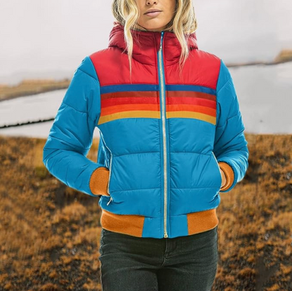 KARLA - CHAQUETA ACOLCHADA RAYAS RETRO